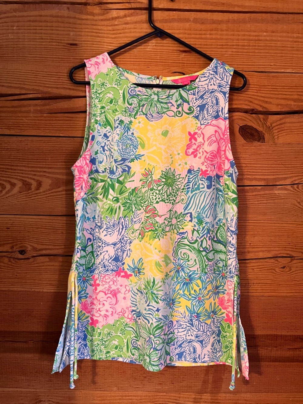 Lilly Pulitzer Pink and Green Printed Sleeveless Top